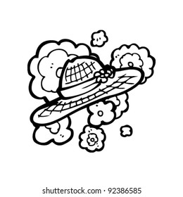 caricatura de sombrero de paja