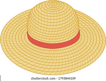 The straw hat is a classic summer item.