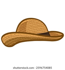 Straw Hat Farmer Cap Cowboy Illustration Vector Drawing