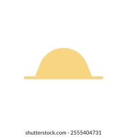 Straw hat flat icon vector design illustration, isolated on white background. 