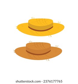 Straw Hat Icon Vector Design.