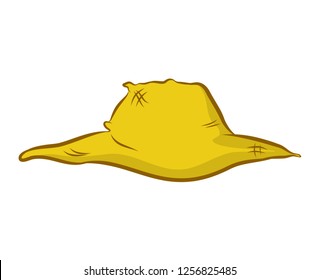 straw hat isolated illustration on white background