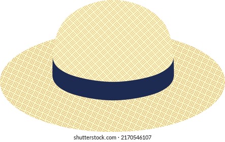 Sombrero de paja aislado de fondo blanco