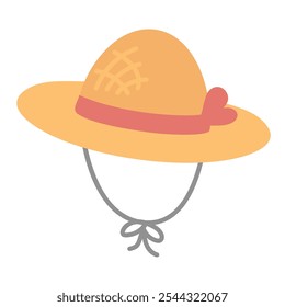 Sombrero de paja aislado sobre fondo blanco