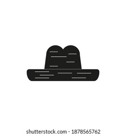 straw hat on white background