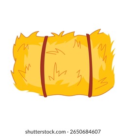 desenho animado palha palha. celeiro rural, grama de campo, agulha de fardo palha sinal palha palha. símbolo isolado vetor ilustração