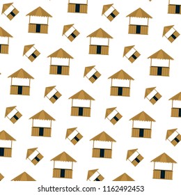 straw hut nature architecture background