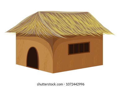 Illustration Horse Shed Horse Eating Grass Stock Illustration 1625778169