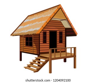 straw hut vector design