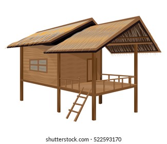 straw hut vector design