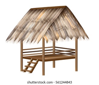 straw hut vector design