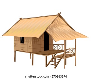 Straw Hut Vector Design Stock Vector (Royalty Free) 467941220