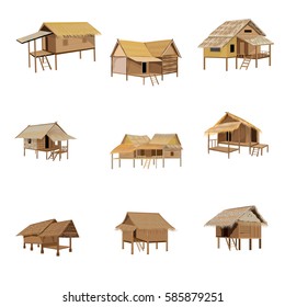 Straw hut vector design