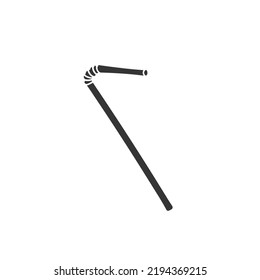 Straw Icon Silhouette Illustration. Drink Vector Graphic Pictogram Symbol Clip Art. Doodle Sketch Black Sign.