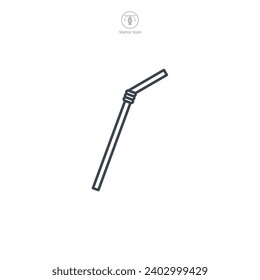 Icono de paja Icono ilustración vectorial aislada en fondo blanco