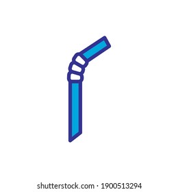 diseño de estilo de color vectorial de icono de paja