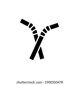 diseño de estilo de glifo vectorial de icono de paja