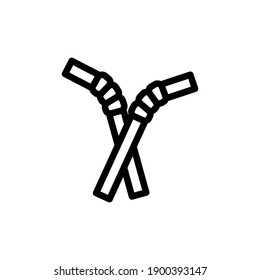 straw icon vector line art design editable stroke