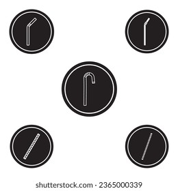 straw icon vector template illustration logo design