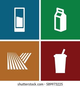 straw icons set. 
