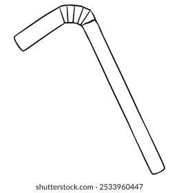 straw illustration hand drawn outline vector