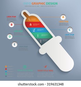 Straw info graphic design,clean vector