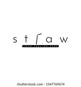 Straw Logo Template is a minimalist and elegant logo design concept packaged in a modern form that is perfect for your business and branding.