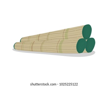 Straw Mat Vector Image - Cartoon
