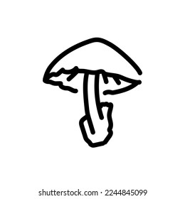Straw mushroom color line icon. Cooking ingredient. Pictogram for web page, mobile app, promo.