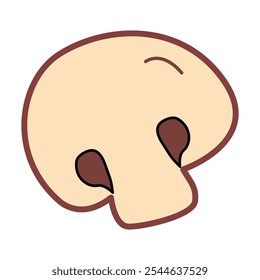 Straw mushroom. Half mushroom for thai soup.