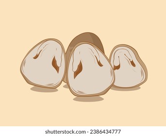 Straw mushroom vector illustration. Cute concept of Straw mushroom