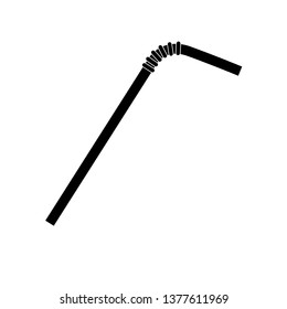 Straw plastic icon, logo isolated on white