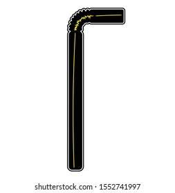 straw plastic icon vector food 