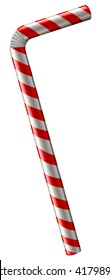 Straw in red and white color illustration