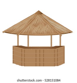 straw roof hut vector design
