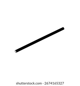 Strohsilhouette Vektor flaches Design.