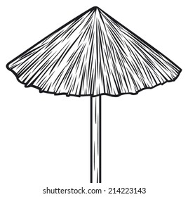 straw umbrella 