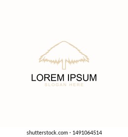 straw umbrella logo design for use any purpose