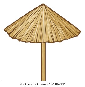 Straw Umbrella (wooden Sunshade)