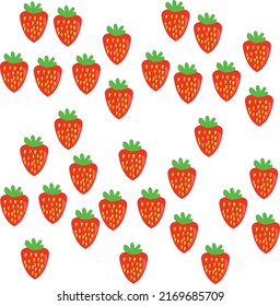 strawbeery fruit kids learn vector
