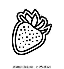 strawberries allergen free product food line icon vector. strawberries allergen free product food sign. isolated contour symbol black illustration