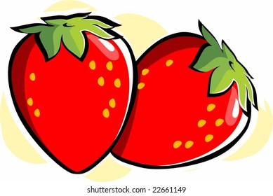  strawberries in background	