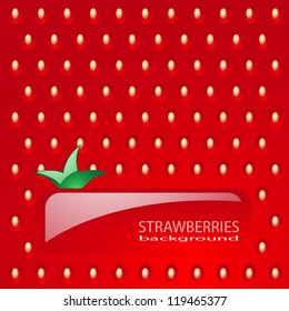 Strawberries background. EPS10 vector.