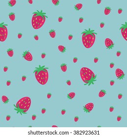 strawberries with blue light background.