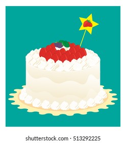 Strawberries Cake