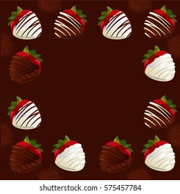 Strawberries in chocolate - Vector