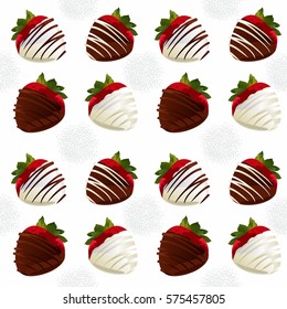 Strawberries in chocolate - Vector