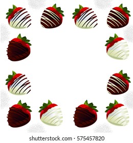 Strawberries in chocolate - Vector