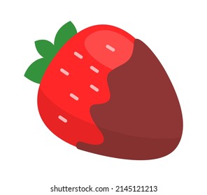 Strawberries in chocolate. Vector illustration