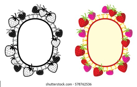 Strawberries Display With Oval Oblong Shape Place Mats